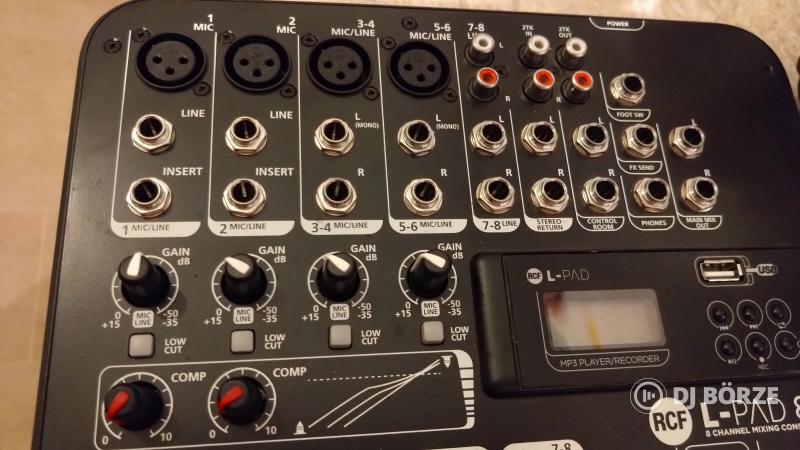 RCF L-PAD 8CX + MP3 Player/Recorder Module keverőpult