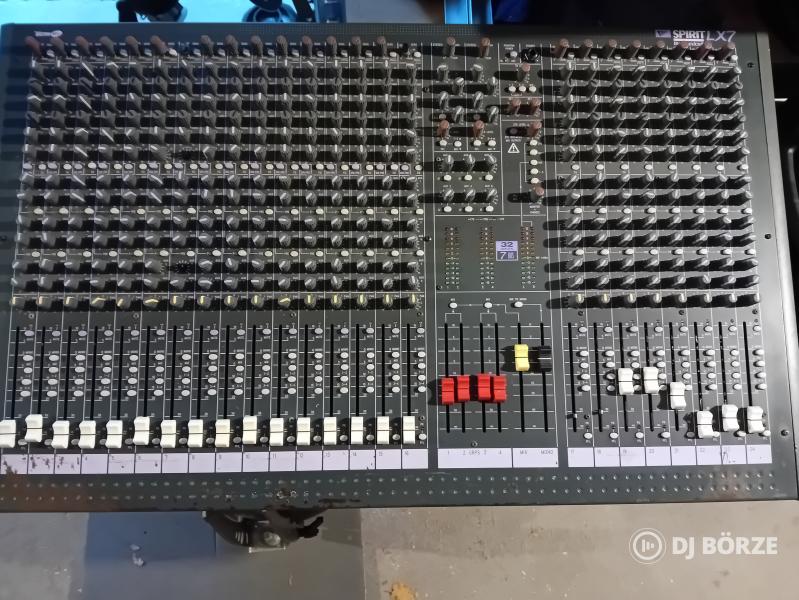 Allen & Heath GL2200, Soundcraft Spirit LX7, Spirit live 3-2, RH SOUND MS1202DS (Beszámítás)