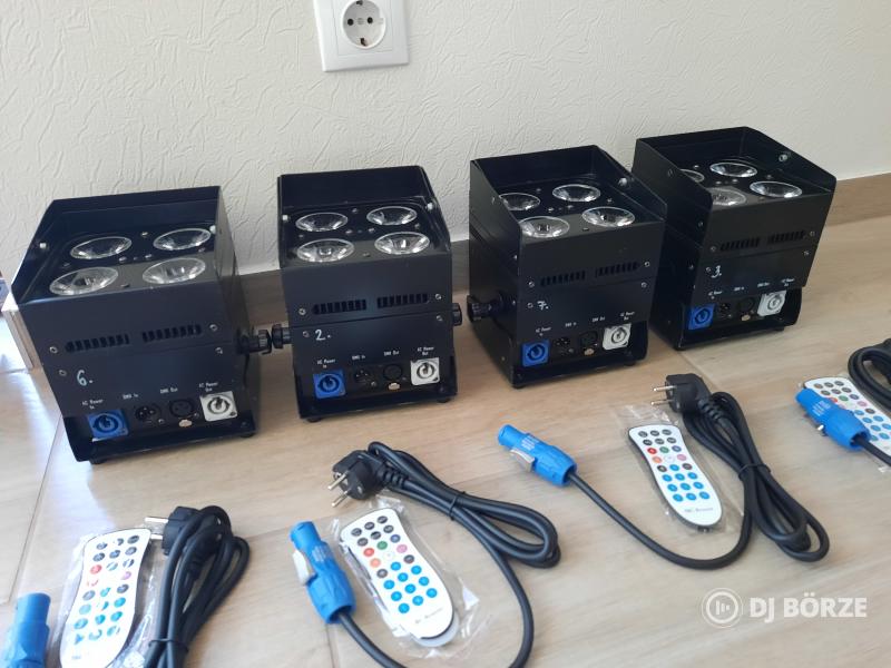 SmartCube S4 - 4x12W RGBAUV akkumulátoros led par lámpa