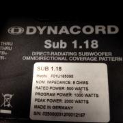 Dynacord  C15.2  és  sub 1.18 passzív hangrendszer