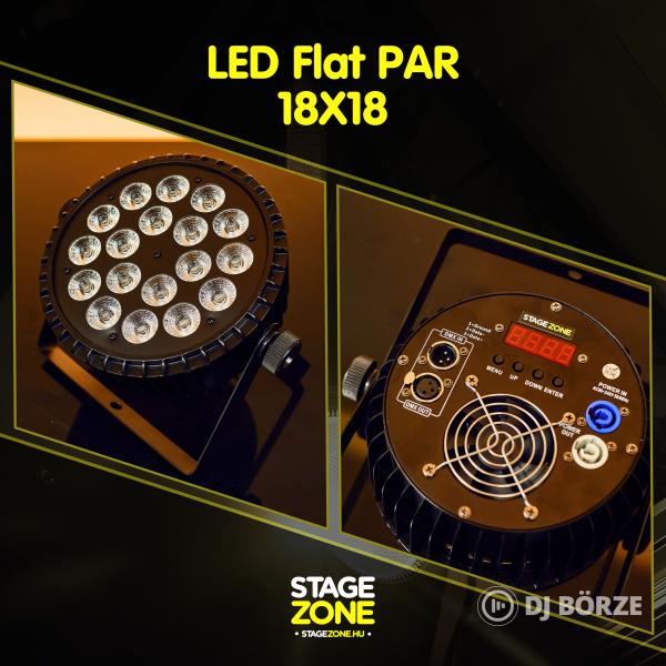 StageZone LED Flat PAR 18x18W RGBW