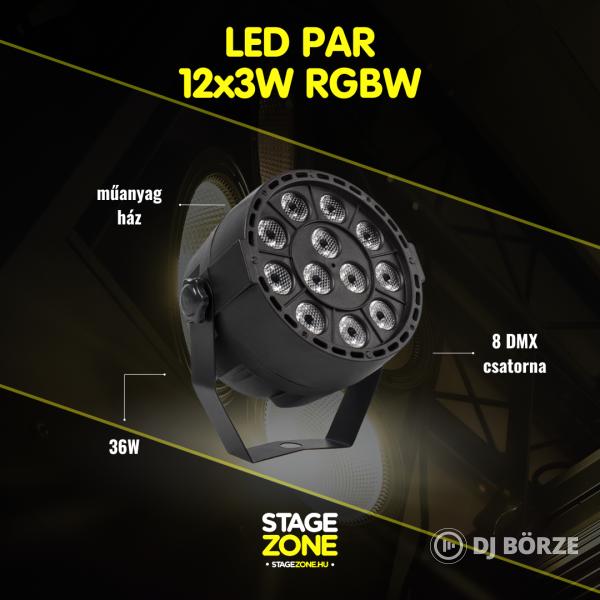 StageZone LED PAR 12x3W RGBW