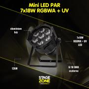 StageZone Mini LED PAR 7x18W RGBWA + UV