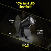 StageZone 10W Mini LED Spotlight