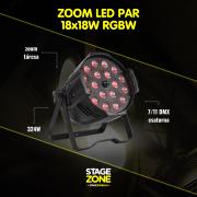 StageZone Zoom PAR 18x18W RGBW