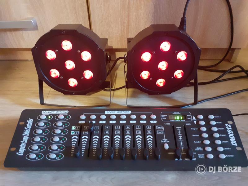 5db van!Rgbw led par 7x12w fűzhető táp 230v! (beszámítás is)