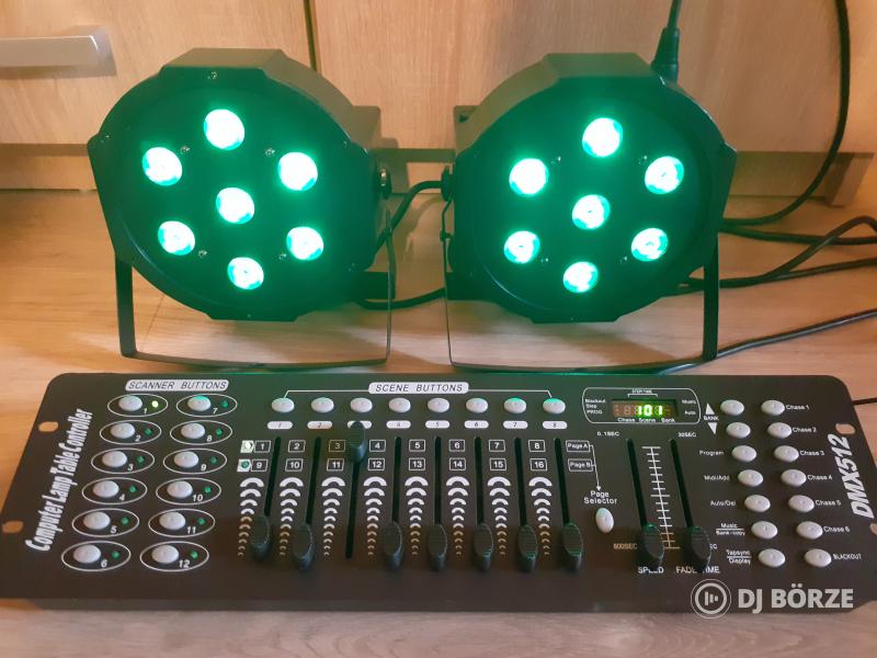 5db van!Rgbw led par 7x12w fűzhető táp 230v! (beszámítás is)