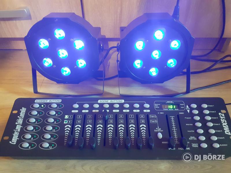 5db van!Rgbw led par 7x12w fűzhető táp 230v! (beszámítás is)