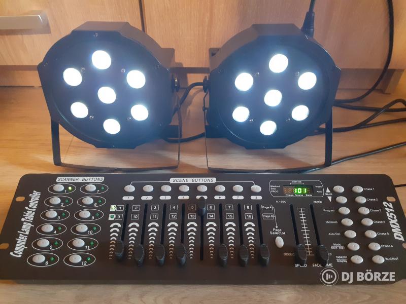 5db van!Rgbw led par 7x12w fűzhető táp 230v! (beszámítás is)