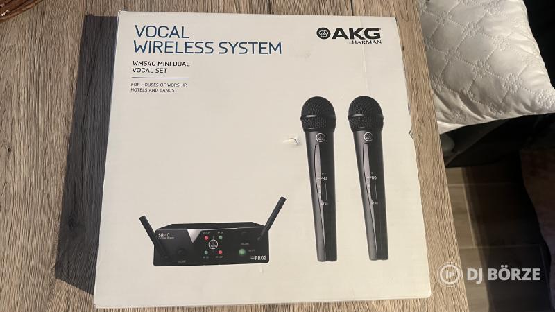 AKG WMS40 Mini2 Vocal Dual Vezeték nélküli készlet US45A: 660.7MHz + US45C: 662.3MHz