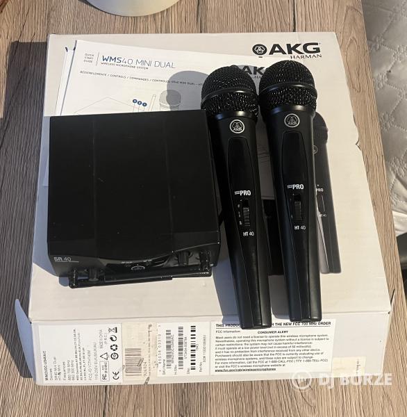 AKG WMS40 Mini2 Vocal Dual Vezeték nélküli készlet US45A: 660.7MHz + US45C: 662.3MHz