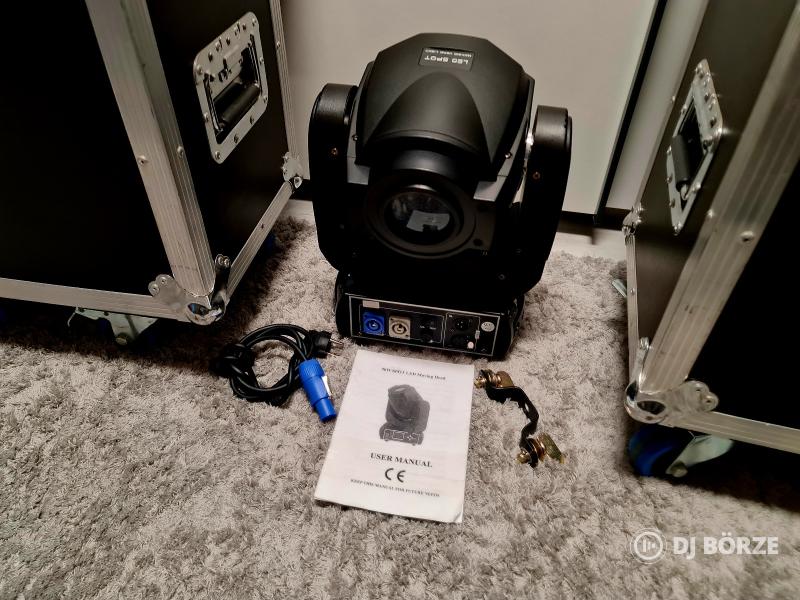 Moving Head LED 90W spot robotlámpa rackban (dupla gobo, prizma)