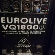 2 db Soundking FP 0215 A Aktív hangfal és 2 db Behringer Eurolive VQ1800D Aktív mélysugárzó