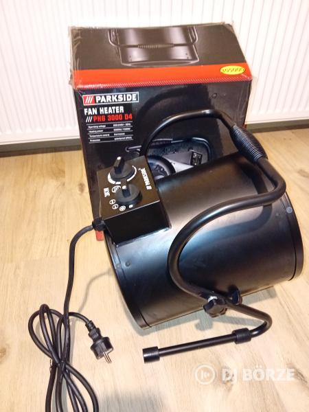 Sátorfűtés.Parkside fan heater phg 3000 d4 (hősugárzó 1500/3000W)