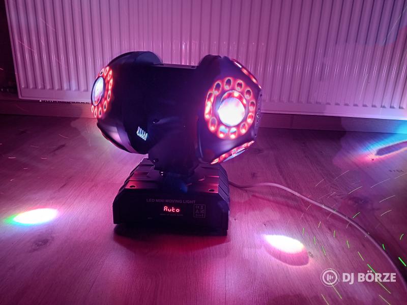 Középfény!Dupla rgbw led, rgb yellow pink cyan segédled, RG lézer (beszámítás is) Saját videó!