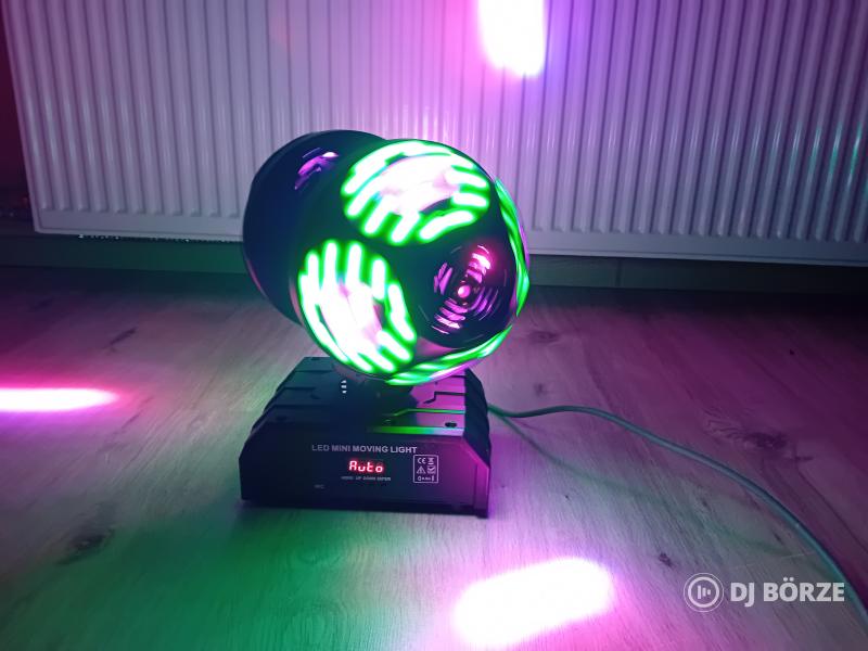 Középfény!Dupla rgbw led, rgb yellow pink cyan segédled, RG lézer (beszámítás is) Saját videó!