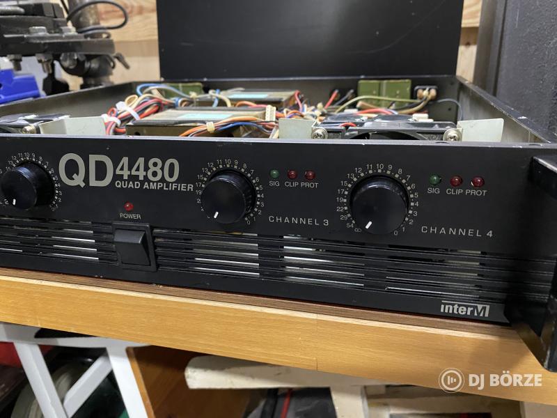 Inter-M QD4480, 4 / 2 csatornás koreai végfok (4x80W 8 ohm, 2x240W 8 ohm)