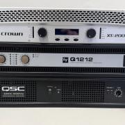 Crown XTi-2000, Electro Voice Q1212, QSC CMX300Va