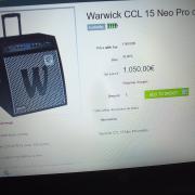 Warwick CCL 15" Bass amp combo 250 w