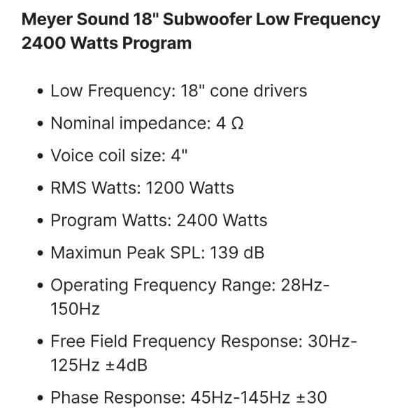 Meyer Sound ST-418A mélyhangszóró 1db