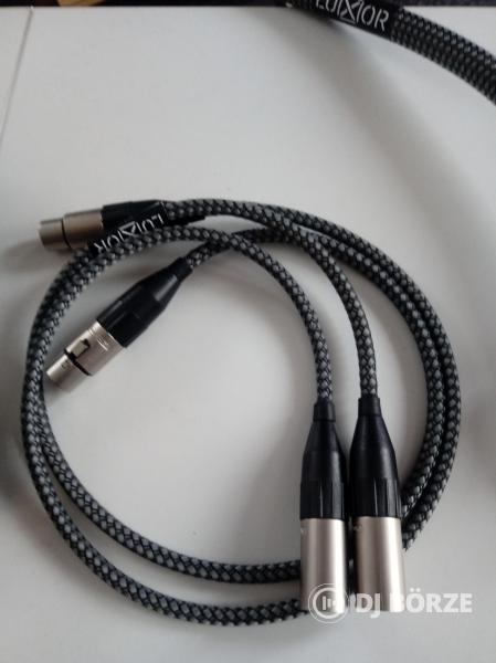 Eladó 2 db luxor audio hálózati tápkábel + 1 db luxor audio XLR kábel