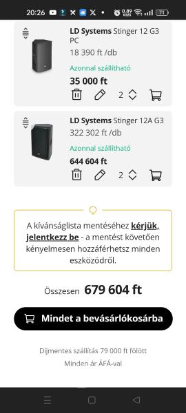 LD SYSTEMS STINGER 12A G3 + COVER