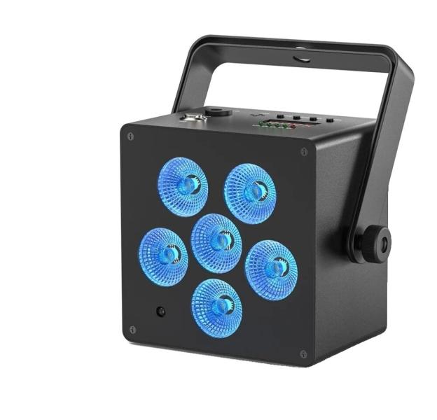 Eladó számlával, garanciával, új 6x10 watt teljesítményű akkumulátoros PAR lámpák