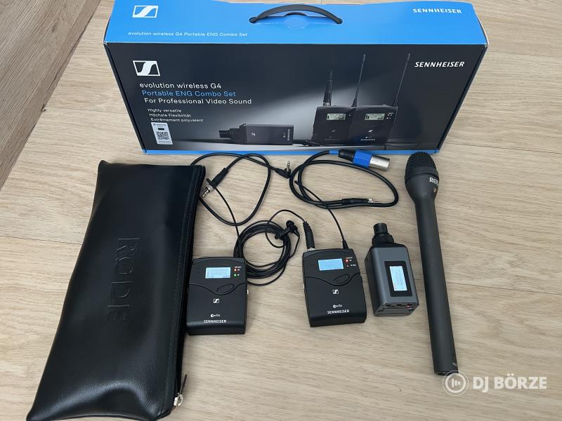 Sennheiser ew100 ENG G4-A1 + Rode reporter mic