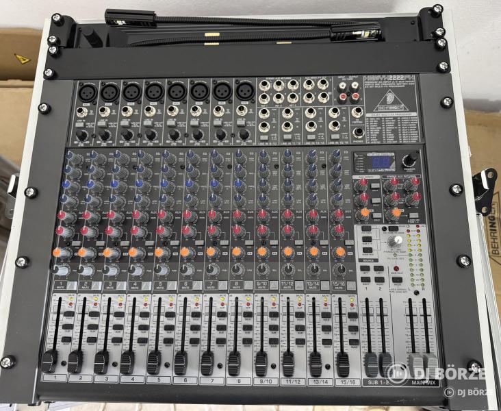 BEHRINGER Keverő, Erősítő, Aktív hangfal szett + Rack