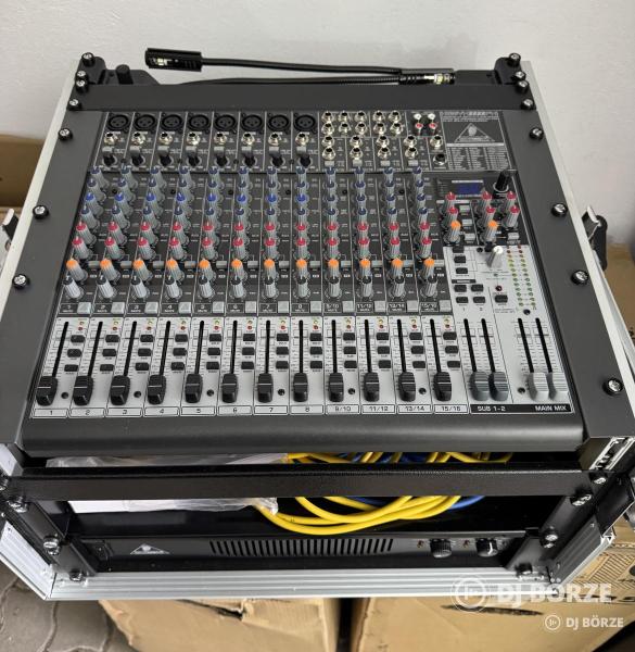 BEHRINGER Keverő, Erősítő, Aktív hangfal szett + Rack