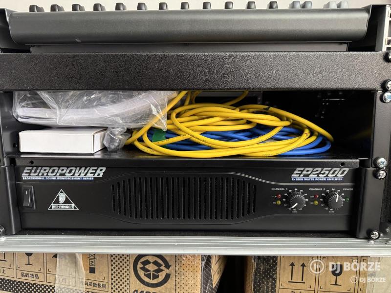 BEHRINGER Keverő, Erősítő, Aktív hangfal szett + Rack
