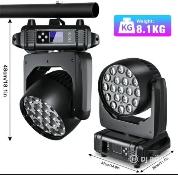 Eladó számlával, garanciával új 19x15 watt wash zoom lámpák+rackek