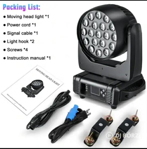 Eladó számlával, garanciával új 19x15 watt wash zoom lámpák+rackek