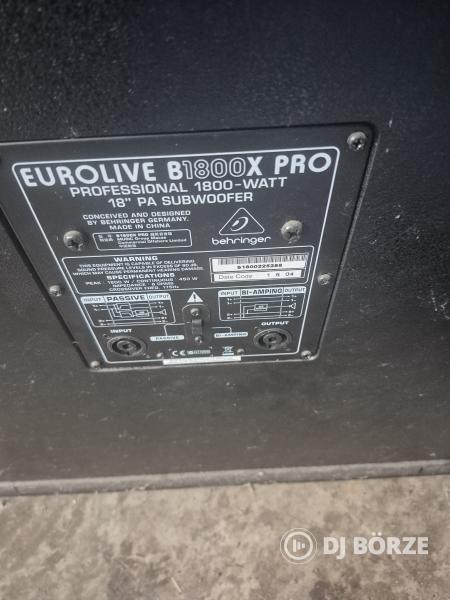 Eurolive B1800X Pro Sub láda.
