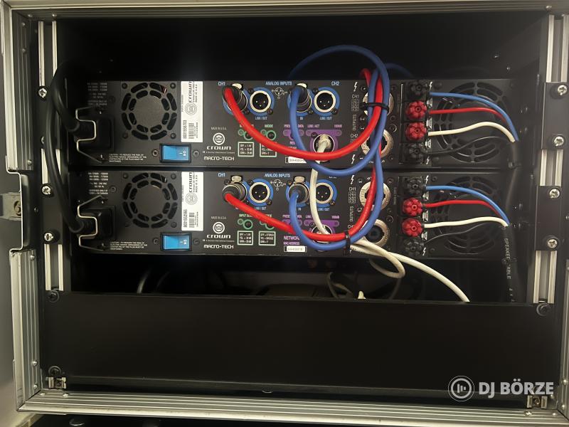 Újszerű Crown MA5000i + MA9000i végfok + DBX PA2 rackben
