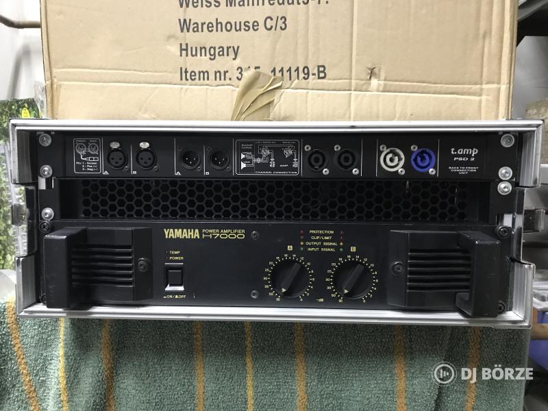 YAMAHA H7000 végfok + 4U rack + patch panel