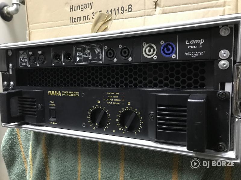 YAMAHA H7000 végfok + 4U rack + patch panel