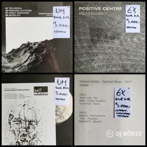 Friss, 100 + techno, deep/ambient lemez kínálatomban