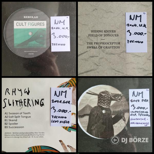 Friss, 100 + techno, deep/ambient lemez kínálatomban
