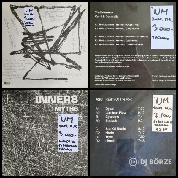Friss, 100 + techno, deep/ambient lemez kínálatomban