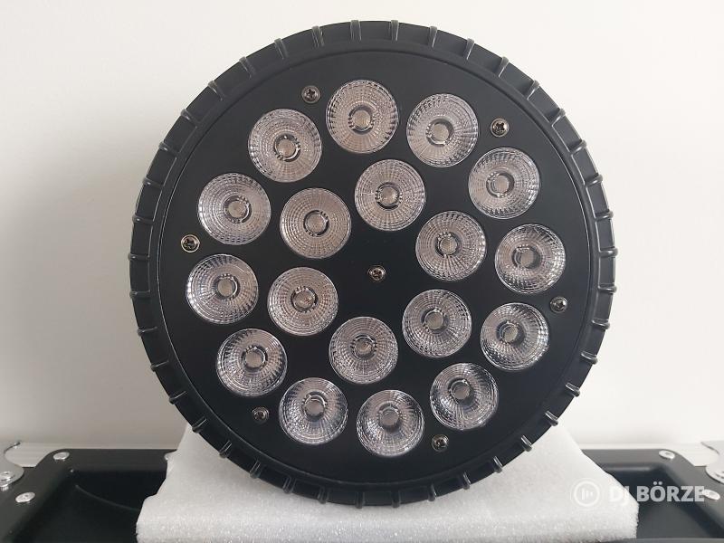 Eladó számlával, garanciával, új 18x10 watt fém házas PAR lámpák, rackekkel