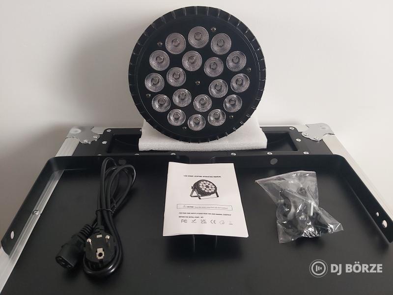 Eladó számlával, garanciával, új 18x10 watt fém házas PAR lámpák, rackekkel