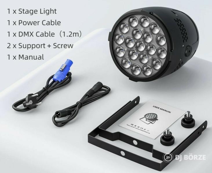 Eladó számlával, garanciával, új 19x15 watt RGBW ZOOM PAR lámpák