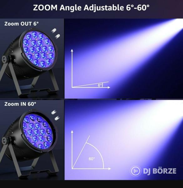Eladó számlával, garanciával, új 19x15 watt RGBW ZOOM PAR lámpák