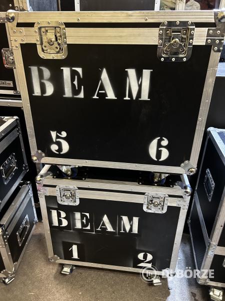 8 db Beam 7R + rack + kiegészítők