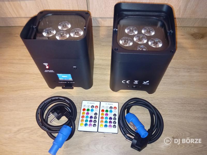 utolsó 2db van!Akkus 6x18w rgbwa uv(beszámítás is)Bp.- Szeged