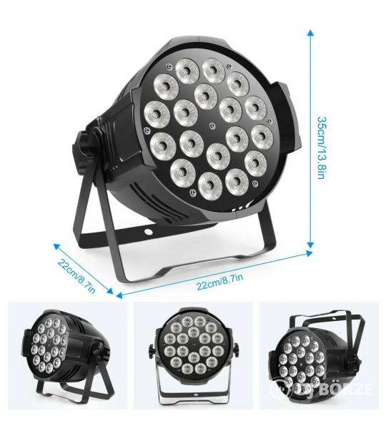 Eladó számlával, garanciával új fém házas 18x10 watt RGBW PAR lámpák