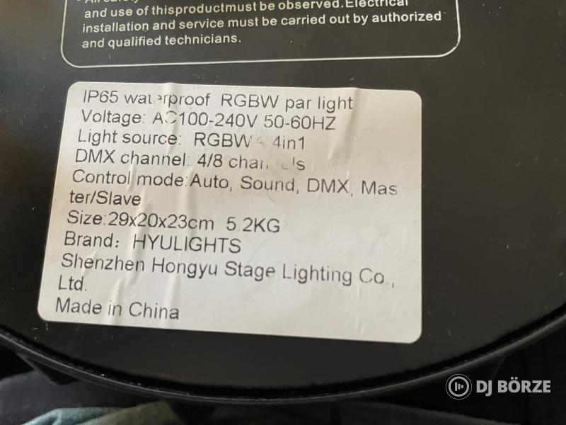 IP65 RGBW 18x12W PAR