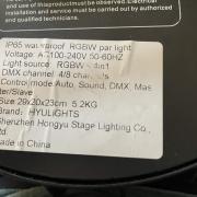 IP65 RGBW 18x12W PAR