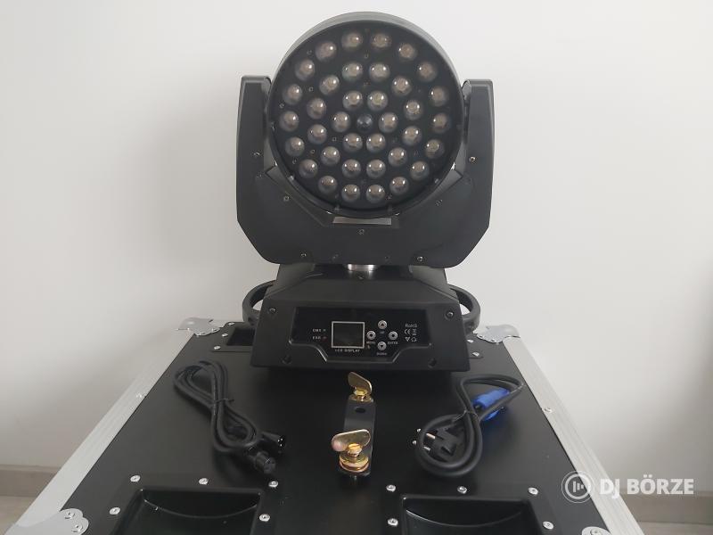 Eladó számlával, garanciával,új 36x18 watt wash zoom robotlámpák rackekkel